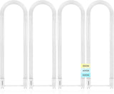 4 Pack U Bend LED Tube Lights T8 T12 17.5W 2100LM 3 Color Selectable G13 Replacement