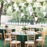32ft Olive & Sage Green Pennant Banner Fabric Garland for Parties & Events