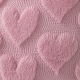 Valentines Pillow Covers 18X18 Inch Set Of 2 Valentines Day Decoration Pink Heart Soft Plush Faux Fur Jacquard Throw Pillows For Bedroom Sofa Holiday Festivals Home Decor Ptk017B18