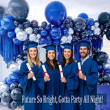 160pcs Royal Blue Black Silver Balloon Arch Kit for Weddings, Birthdays & More
