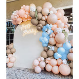 145Pcs Dusty Blue And Pink Balloons Garland Kit,Double Stuffed Balloon