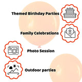 110pcs Orange Latex Balloons 12 Inch with Ribbons Birthday Baby Shower Wedding Party Decor