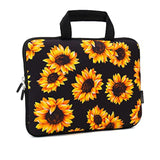 15 Inch Laptop Sleeve Carrying Bag Neoprene Sleeve Tote Tablet Cover Notebook Briefcase Bag With Handle (Sunflower,15")