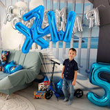 40 Inch Blue Letter W Foil Balloon for Birthday Anniversary New Year Party