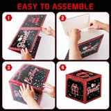 3 Pcs Happy 16Th Birthday Decorations Red Black Balloon Box For Boys Girls Sweet 16 Birthday Party Sixteen Year Old Theme Balloons Cardboard Boxes Gift Supplies Table Centerpieces Decor