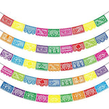 5Pcs Mexican Party Decorations, 90Ft Papel Picado Banner, Fiesta Party Decoration, Dia De Los Muertos, Cinco De Mayo Decor, Day Of The Dead Decorations, Mexican Independence Day Decoration Supplies
