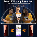 [2-Pack for iPhone 17 Pro Max Sunset Color Privacy Screen Protector - Gradient Purple Anti-Spy Tempered Glass, Anti-Blue Light, Pink Military-Grade