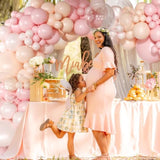 126Pcs Pink White Balloon Arch Kit for Wedding, Birthday, Baby Shower Decor