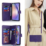 Samsung Galaxy A54 5G Premium PU Leather Wallet Case with Card Holder and Crossbody Strap