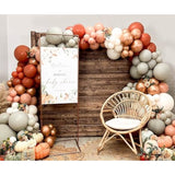 Little Pumpkin Balloon Garland Kit: Dusty Gray, Orange, Rose Gold