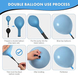 65pcs Dusty Blue Balloon Arch Kit β Double Stuffed Balloons in 3 Sizes for Party