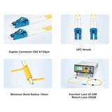 - 2M-6Pack LC to LC Single Mode Fiber Patch Cable OS2, SM Fiber Optic Cable, SMF Singlemode Fiber Jumper Cord, Duplex, 9/125um, Yellow, LSZH,