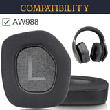 Cooling Gel Earpads Replacement For Alienware Aw988 (Aw 988) Wireless Gaming Headset, Ear Pads Cushions With Noise Isolation Foam - Black