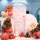 166PCS Dusty Orange and Brown Balloon Arch Kit for Boho Fall Thanksgiving Party