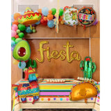 Fiesta Sombrero Balloon Mexican Cinco De Mayo Theme Foil Mylar Balloons Birthday Baby Shower Taco Night Party Decor Supplies 2 Pcs