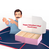 Valentines Day Card For Her, Him - 3D Ted Lasso Greeting Pop-Up Card - Sweeter Than Biscuits - 5" X 7" - Blank Note Card & Envelope Included