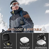 With Safety Lock Carbon Fiber For Beats Fit Pro Case Cover 2021,Shock-Absorbing Beat Fit Pro 2 Protector With Keychain/Zipper Storage Bag/Cleaner Kit - Black