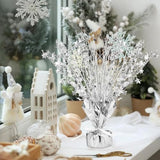 6-Piece Silver Metallic Star Spray Table Centerpieces for Parties and Holidays