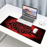 Viking Game Large Mousepad 31.5X11.8 Inches Nordic Mysterious Magic Norwegian Rune Totem Graphic Printed Mousepad For Office Computer Desk Decoration Bdxpmn266