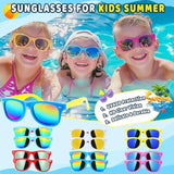 Pool Party Favors Beach Party Favors - 132Pcs Summer Beach Pool Toys For Kids Include Beach Balls, Kids Sunglasses Bulk, Bubble Wands...Pool Party Supplies For Summer Birthday Party For Kids 4-8 8-12