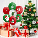 50 Pcs Christmas Balloons For Party Decorations, Red And Green Latex Balloons For Christmas Party Supplies Favors, Santa Balloon Decor For Xmas Holiday Games