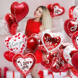 Valentine’S Day Balloons, 20Pcs Heart Shaped I Love You Balloons, Red Heart Balloons For Valentines Day Proposal Wedding Anniversary Dating Birthday Party Supplies