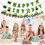 Green Tractor Birthday Banner Set With Tractor Garland Banner For Tractor Farm Themed Birthday Party Supplies Decorations