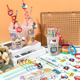 24 Set Back To School Gifts For Students First Day Of School Party Favors Gift Cups Filler Keychain Pencil Straw Sticker Silicone Bracelet For Goodie Bag Fillers Party Favors Gifts