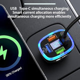 Multi-Port Smart Car Charger With Digital Display Super/Pd/3 Usb Output Compact Fire-Proof Pc Design Supports One Fast Charger