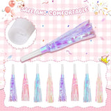 24pc Mermaid Unicorn Party Blowers Noise Makers Pink Purple Glitter Favors