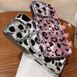 For Iphone 15 Pro Case Magnetic Glitter Compatible With Magsafe Diamond Leopard Cheetah Print Phone Case Cover For Iphone 15 Pro,Pink