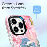For Iphone 15 Case, Coastal Vintage Collage Pattern, Military-Grade Drop Protection, Vintage Seaside Soft Slim Tpu Protective Cover With Camera Protection For Girls