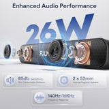 Bluetooth Speaker With 26W Hd Sound, Portable Speaker Up To 30H Playtime, Aux&Tf-Card&Usb Input, Led Lights, Speakers Bluetooth 5.3 Wireless For Home/Party/Outdoor, (Black)