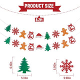 Christmas Tree Banner Garland with Hats Cookies and Snowflakes for Party Decor