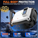 Lock Fit Designed For Samsung Galaxy Buds3 Fe (2025) / Buds3 Pro (2024) / Buds 3 Case (2024),With Cleaning Kit Full Body Shockproof Carbon Fiber Protection Design