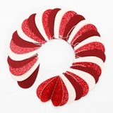 Valentines Day Pink Red Party-Decorations Heart-Garland - 39Ft 3D Burgundy Proposal Romantic Special Night Galentines Hanging Paper Streamers Banner,Engagement Wedding Baby Bridal Shower Decor