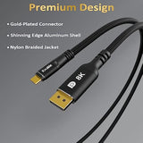 Usb C To Displayport 1.4 Cable 10 Ft, 8K@60Hz, 4K@120Hz, Thunderbolt 4/3 Type