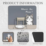 Cute Cat Mouse Pad - Cat Lovers Gifts For Home Office Desk Decor Accessories, Waterproof Non-Slip Rubber Base Funny Mousepad For Wireless Mouse 7.9X9.5 Inch