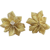 Upick More Than 26 Colors 40Pcs Satin Ribbon Flowers Bows Rose W/ Rhin