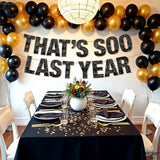 Glitter That’s So Last Year Black Banner 10ft for New Year 2026 Party Decor