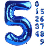 Number 5 Balloon 40 Inch For 5Th Birthday Decorations, 15 25 35 50 Big Navy Blue Numbers Balloons For Wedding Party Decor