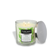 Tuscany Candle Tea Leaves: White Tea & Mint Scented Candle, 14 oz