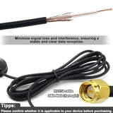 315Mhz 3Dbi Sma Male Magnetic Antenna With 3M/10Ft Rg174 Cable Omnidirectional Antenna For Garage Door Openers, Cc1101, Doorking, Ccu3, Iot Device, Remote Control, Gsm, Ism, Raspberry Pi, Nfc