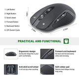 2.4G Wireless Mice Super Energy Saving Portable Optical Pc Laptop Computer Mouse, 5 Adjustable Dpi Mice, 6 Buttons For Windows Macos Linux