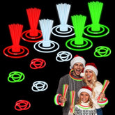 150pcs Christmas Light-Up Necklaces & Bracelets Red Green White Party Favors