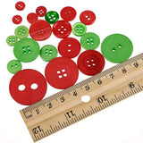 1000 Pieces Christmas Buttons Round Craft Resin Buttons For Christmas