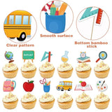 36Pcs Back To School Teacher Cupcake Toppers, Creative And Easy To Operate Decorations Cupcake Picks Book, School Safe Cupcakes & Teacher Cupcake Toppers Applicable For Opening Ceremony