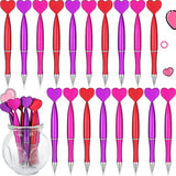 120 Pcs Valentine'S Day Heart Shaped Pens Heart Ballpoint Pens Black Gel Ink Novelty Valentine Party Favor For Adults Office Wedding Party Supplies 3 Colors
