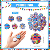 60 Pcs International Flags Of The World Party Favors: 30 Around The World Slap Bracelets, 30 Button Pins, Country Flags International Party Favor Globe History Classroom Decorations Supplies