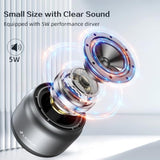 Bluetooth Speaker,Small Portable Speakers,Mini Wireless Speaker With 5W Clear Sound,15H Playback Time,Gift For Men/Women/Kids/Boys/Girls,Home And Outdoor Activities (Gray)